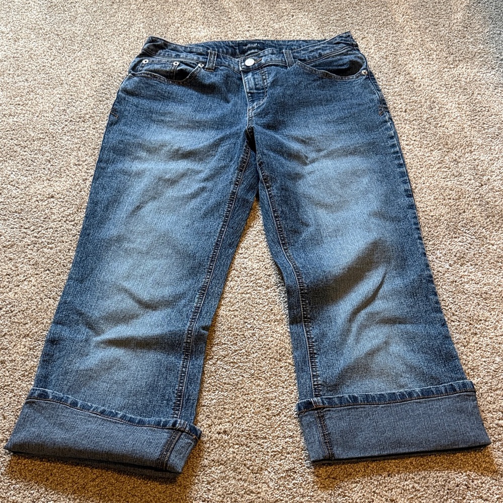 Sonoma Dark Blue Boot-Cut Jeans with Cuffed Hem